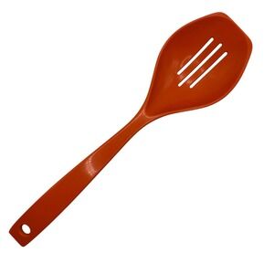 Rosti Melamine Slotted Serving Spoon Orange Modern Kitchen Utensil Made Denmark*